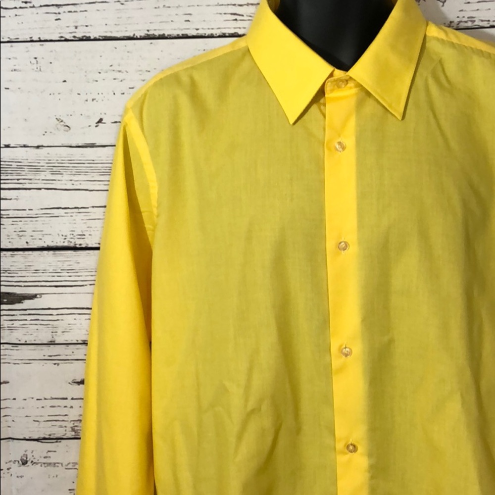 NEW Men’s Yellow Button Down Shirt